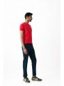 Live Fit- Menswear- V-Neck Tee H/S- Dark Red