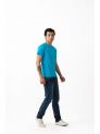 Live Fit- Menswear- V-Neck Tee H/S- Trq.Blue