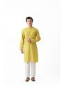 Sanskar- Menswear- Kurta Pyjama-Yellow