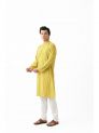 Sanskar- Menswear- Kurta Pyjama-Yellow