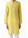 Sanskar- Menswear- Long Kurta- Yellow