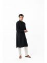 Sanskar- Menswear- Long Kurta-Black