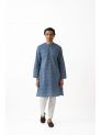 Sanskar- Menswear- Long Kurta-Indigo