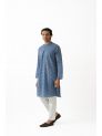 Sanskar- Menswear- Long Kurta-Indigo