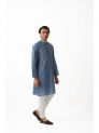 Sanskar- Menswear- Long Kurta-Indigo