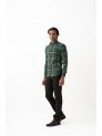 Sanskar-Menswear-Casual Shirt-Bottle Green Checks