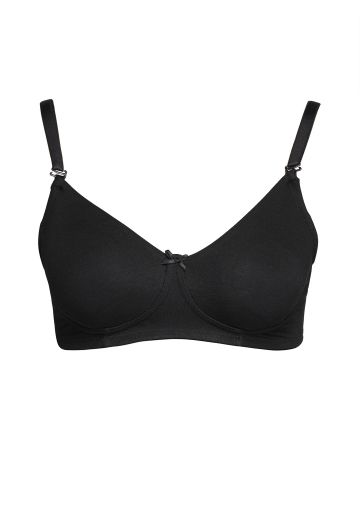 LYRA Black Solid Pure Cotton Padded Bra in Solapur at best price by Anokhi  - Justdial