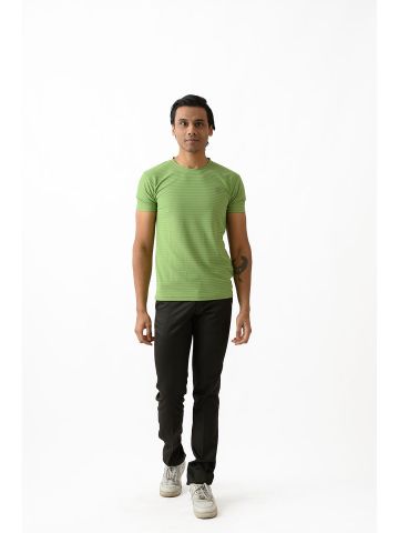 Sanskar-Menswear-Crew Neck Tee H\S-Green