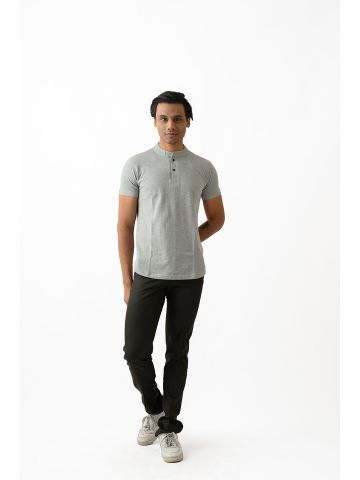 Sanskar-Menswear-Fashion Polo H\S-M.Grey